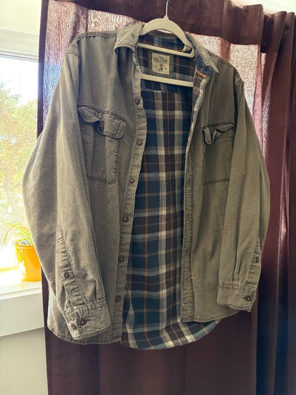 Red Head Brand Co. Flannel-Lined Ripstop Shirt - Size Small